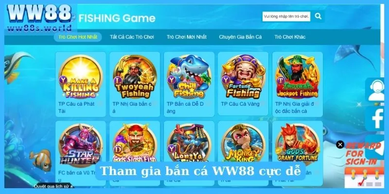 Tham gia bắn cá WW88 cực dễ